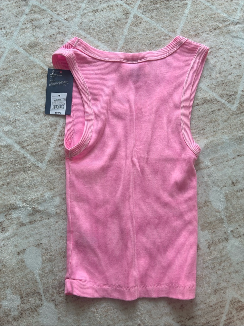 Universal Thread Bright Pink Ribbed Tank Top - Picture 3 of 4